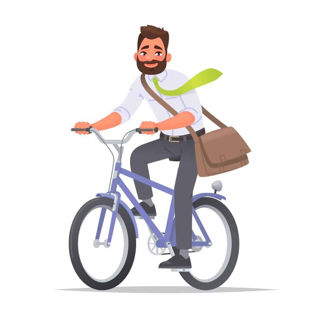 Man cycling